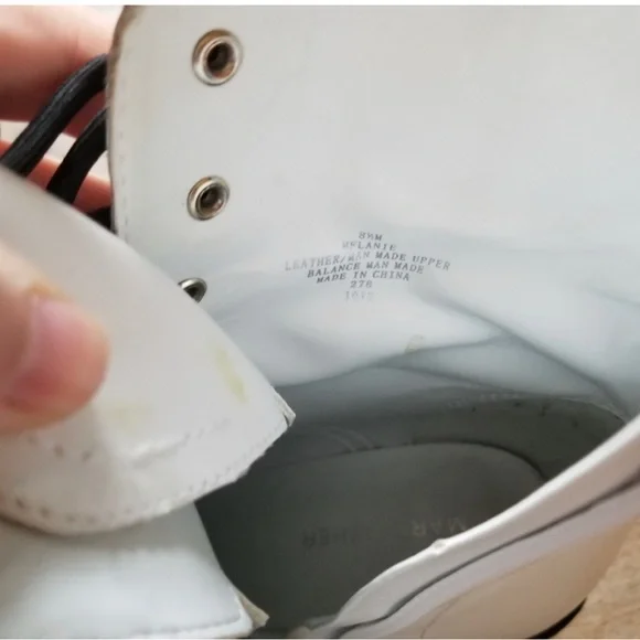 Marc fisher white leather heeled combat boots - Picture 7 of 7